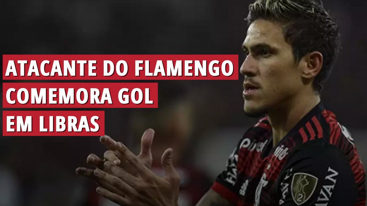 Imagem ilustrativa do post: Atacante do Flamengo comemora gol em Libras