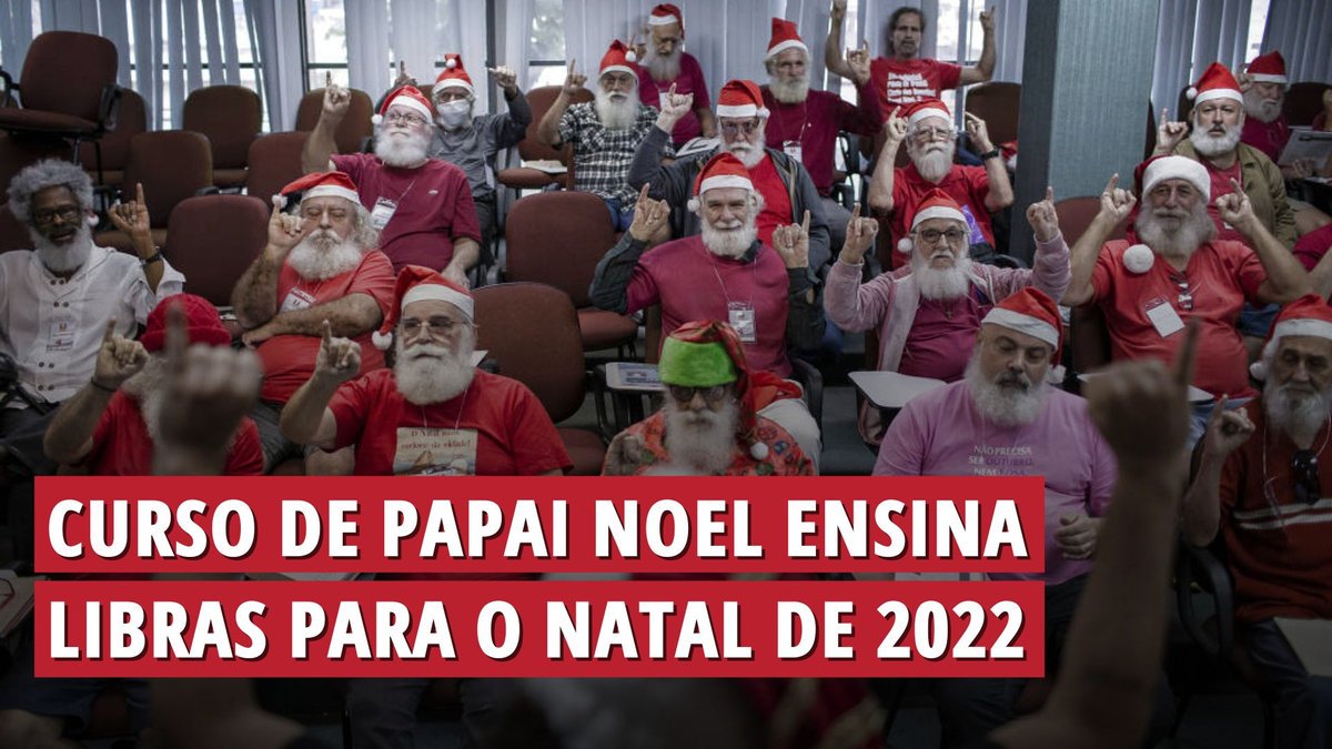 Imagem ilustrativa do post: Curso de Papai Noel ensina Libras para o Natal de 2022