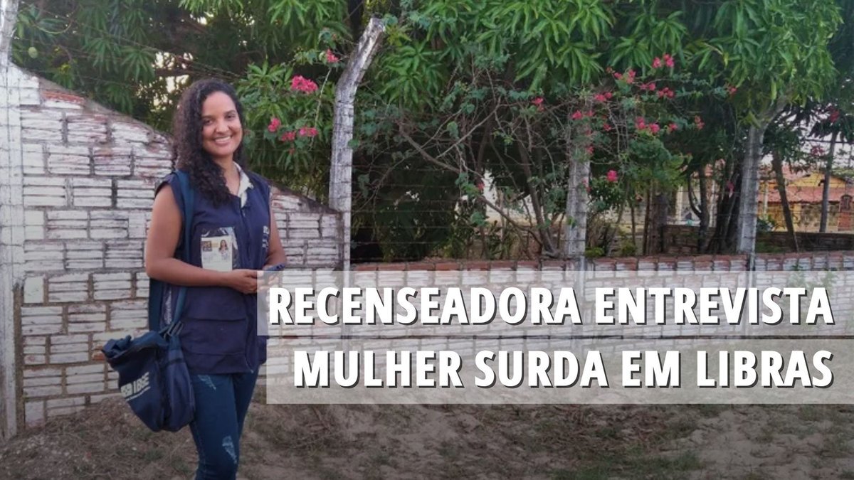 Imagem ilustrativa do post: Recenseadora entrevista mulher surda em Libras