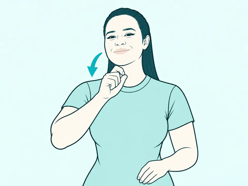 Ilustração do sinal de Eu te amo em Libras