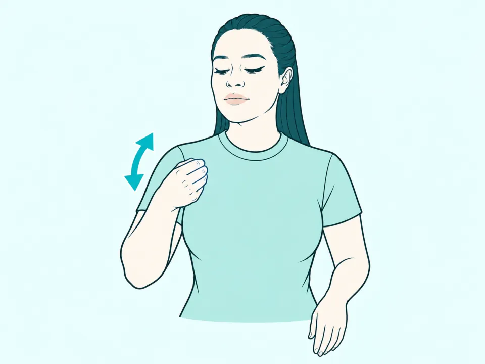 Ilustração do sinal de Leite em Libras