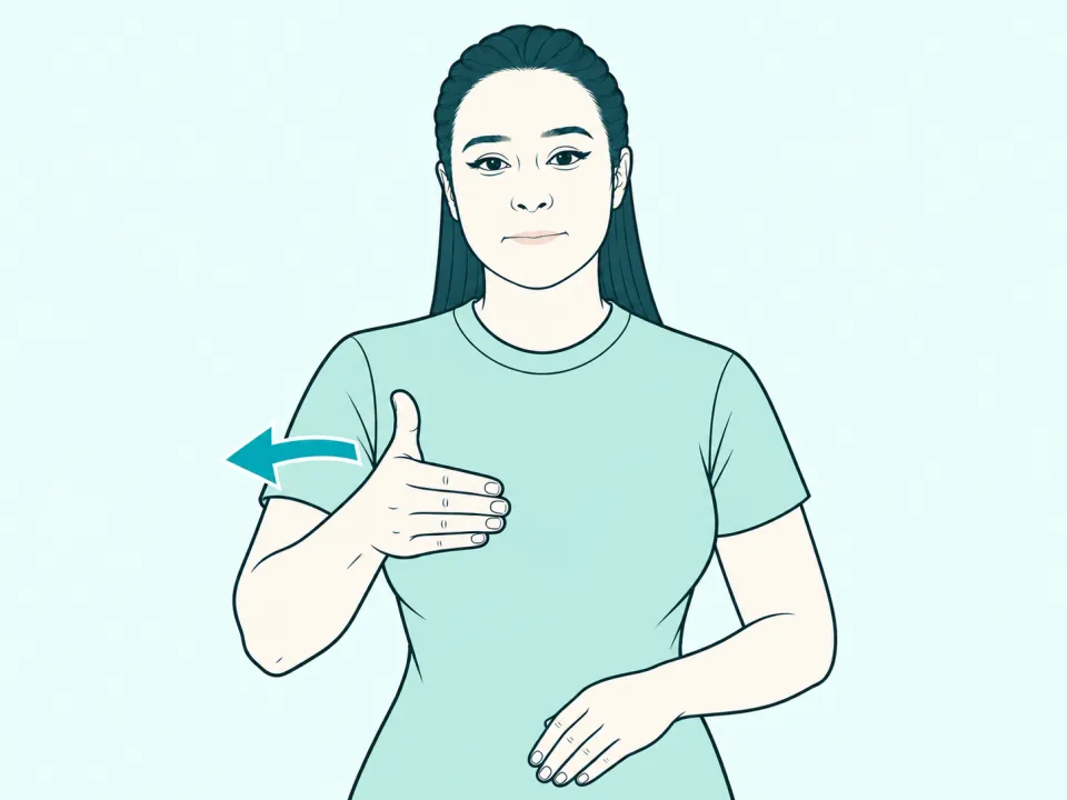 Ilustração do sinal de Peixe em Libras