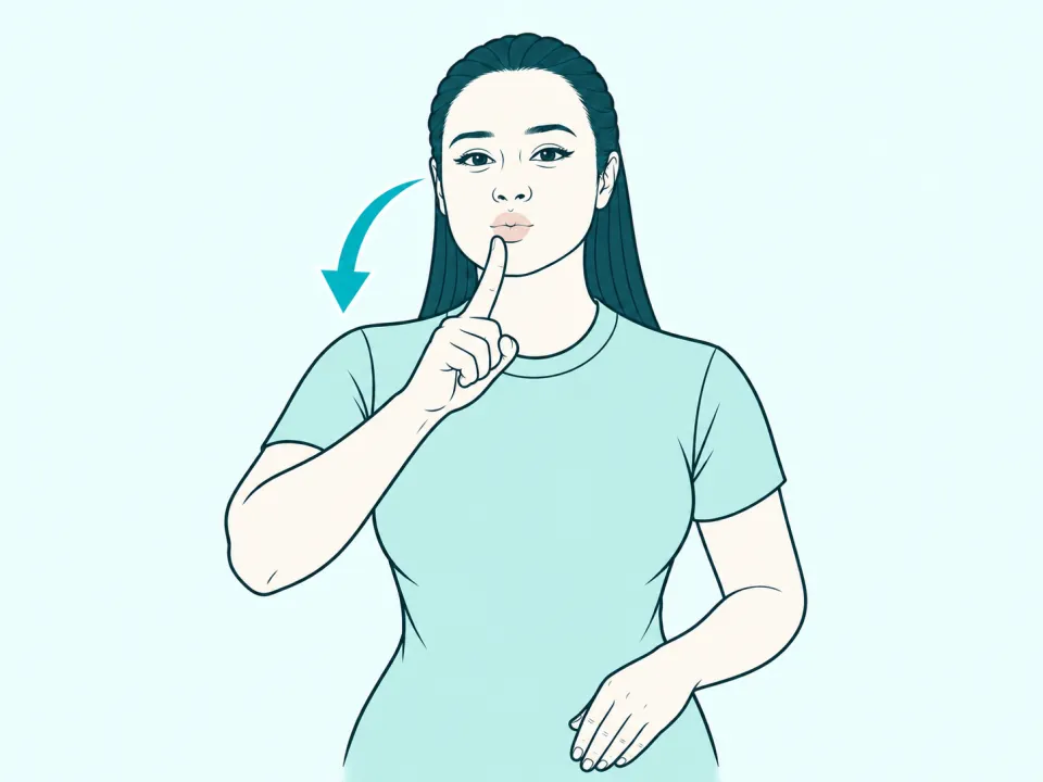 Ilustração do sinal de Surdo em Libras